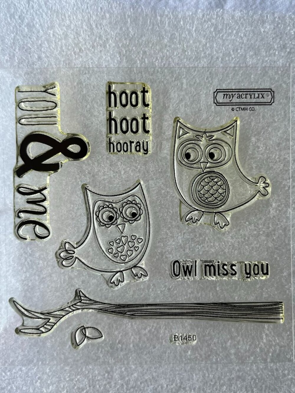 Close To My Heart CTMH My Acrylix B1450 Owls, Season & Nature Stamp Set NEW